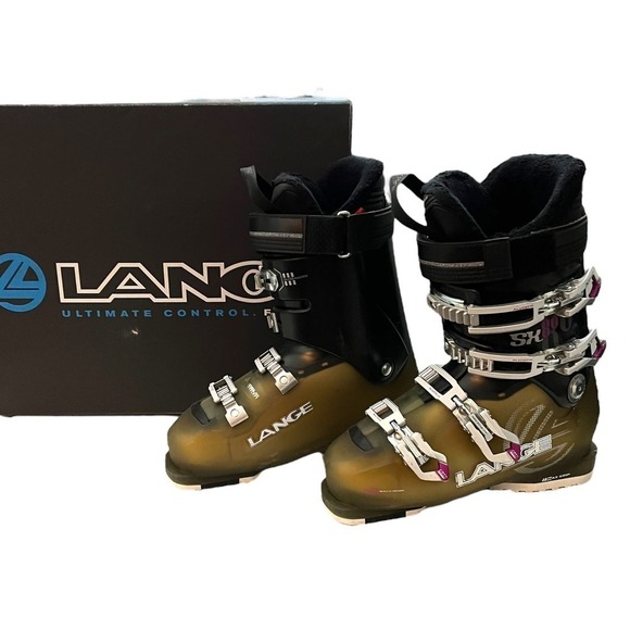Lange SX 80 W Mondo Ski Boots Anthr Trp Magenta Size 24.5 (7.5) - Picture 1 of 13